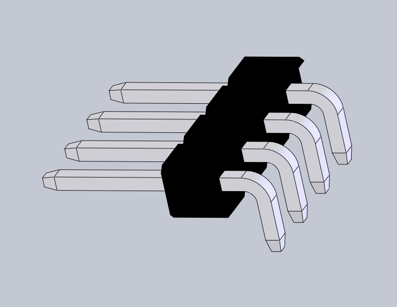电子器件Header 2_54 Horizontal 4x